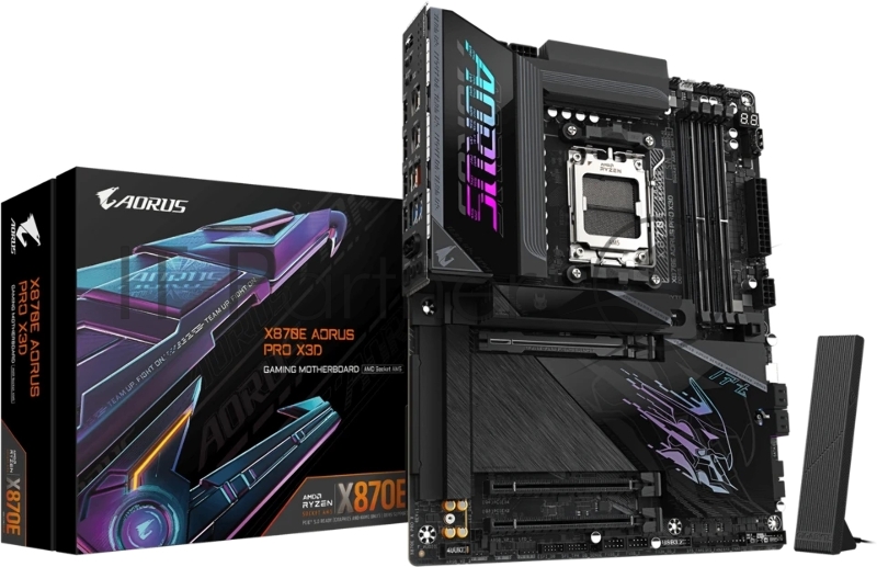 Материнская плата Gigabyte X870E AORUS PRO X3D Socket AM5 AMD X870E 4xDDR5 ATX AC`97 8ch(7.1) 5Gigabit RAID+HDMI