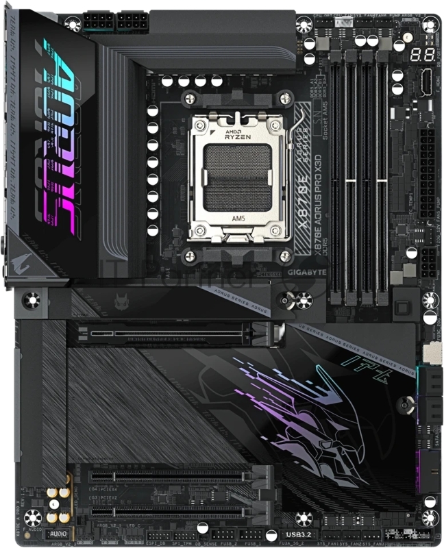 Материнская плата Gigabyte X870E AORUS PRO X3D Socket AM5 AMD X870E 4xDDR5 ATX AC`97 8ch(7.1) 5Gigabit RAID+HDMI