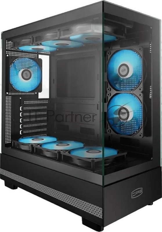 Корпус PcCooler C3Q500 BK черный без БП ATX 9x120mm 5x140mm 2xUSB3.0 audio bott PSU