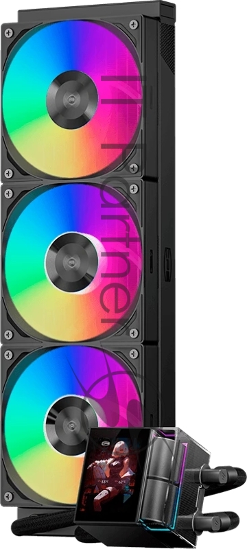 Система жидкостного охлаждения PcCooler DS360 Display ARGB Soc-AM5/AM4/1200/1700/1851 черный 4-pin 39.8dB Al LCD 310W Ret (DS360-BKAWXY-GL)