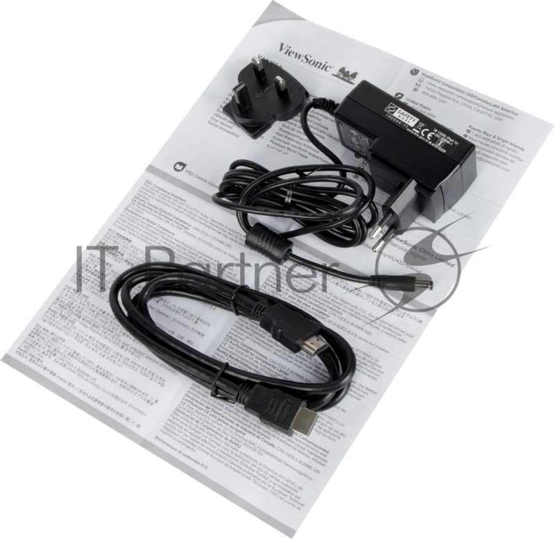 Монитор 23.8 ViewSonic VA2432-MHD-3 IPS 1920x1080, 75 Гц, 4 мс, 16:9, 250 кд/м², VGA, HDMI 1.4, DP 1.2, 3.5 Jack, динамики (2x2 Вт), черный