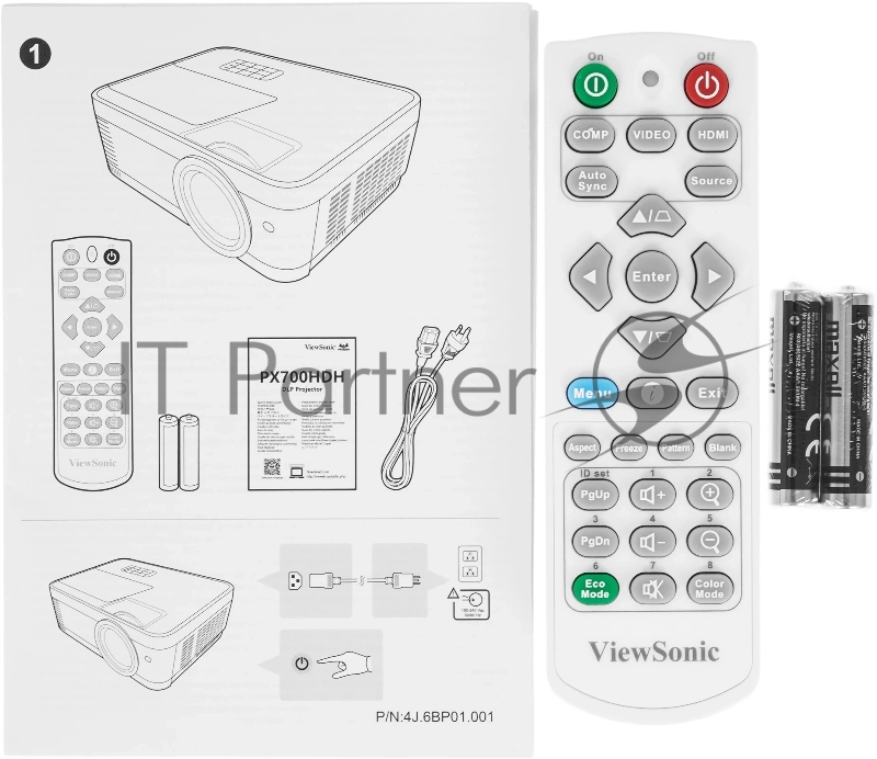 Проектор ViewSonic PX700HDH DLP 3700Lm LS (1920x1080) 22000:1 ресурс лампы:20000часов 2xHDMI 2.4кг