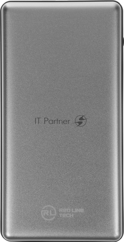 Мобильный аккумулятор Redline PDP-3A 10000mAh 3A 2xUSB-A/USB-C серебристый (УТ000018984)