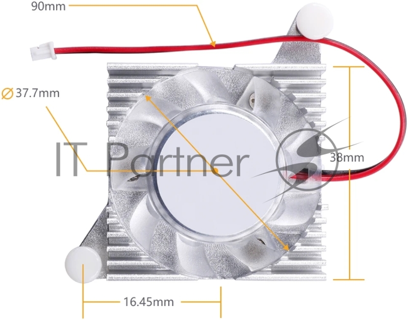 Универсальный радиатор с вентилятором охлаждения Orange Pi Cooling Fan OrangePi 5 Plus_v1.3.2 (для Orange Pi 5 Plus, OrangePi 5_v1.3.2)