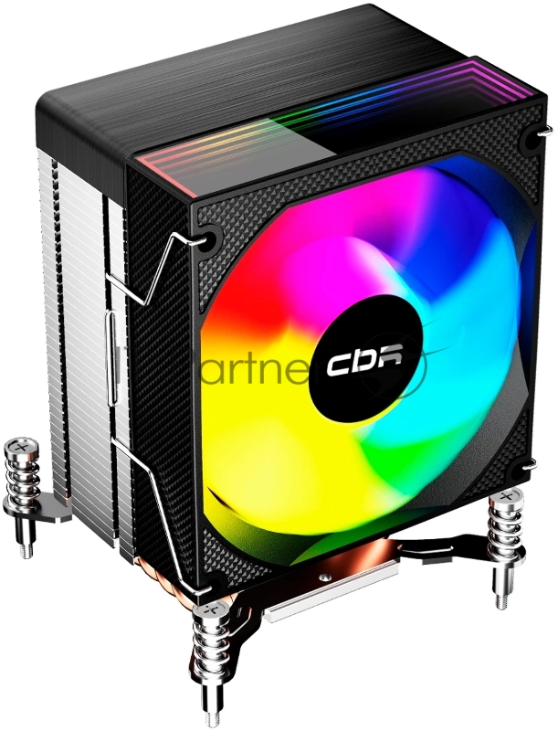 Кулер для процессора CBR CBR-CC-3160-RGB-PWM Al+Cu, 3 heat pipes, Socket 775/1366/1155/1156/1150/1151/1 TDP 160W, 90mm Fan, 2600RPM, HB, RGB, PWM, 32db