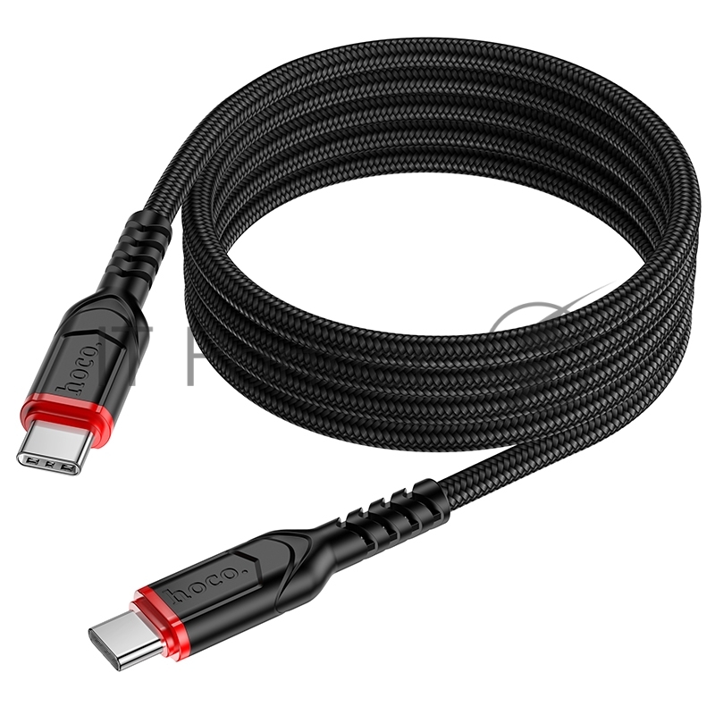 Кабель USB2.0 Hoco Type-C/Type-C, 3А, 60Вт, X59, 1м, черный, коробка