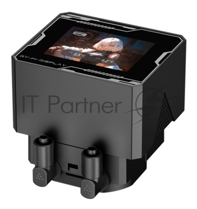 Система охлаждения/ Water Cooling System PCCooler GT360M ARGB Display BK (300W, 360mm, LED temp., Black, ARGB/ Fans: 3x120mm, 75.8CFM, 33.7dBA, 2200RPM/ Pump height 85mm, 15dBA, 2600RPM, Rad thickness 27mm/ S: 1851, 1700, 1200, 115X, AM5, AM4)