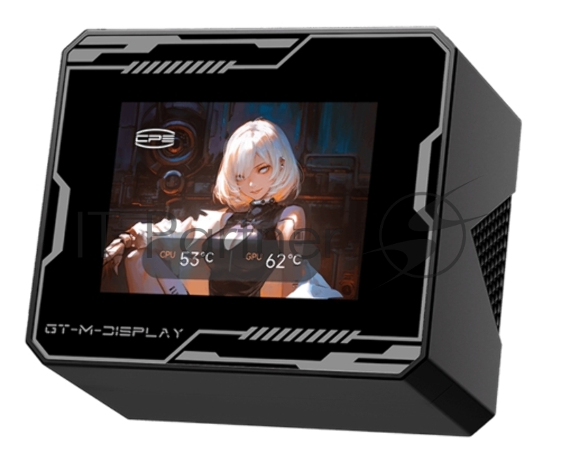 Система охлаждения/ Water Cooling System PCCooler GT360M ARGB Display BK (300W, 360mm, LED temp., Black, ARGB/ Fans: 3x120mm, 75.8CFM, 33.7dBA, 2200RPM/ Pump height 85mm, 15dBA, 2600RPM, Rad thickness 27mm/ S: 1851, 1700, 1200, 115X, AM5, AM4)