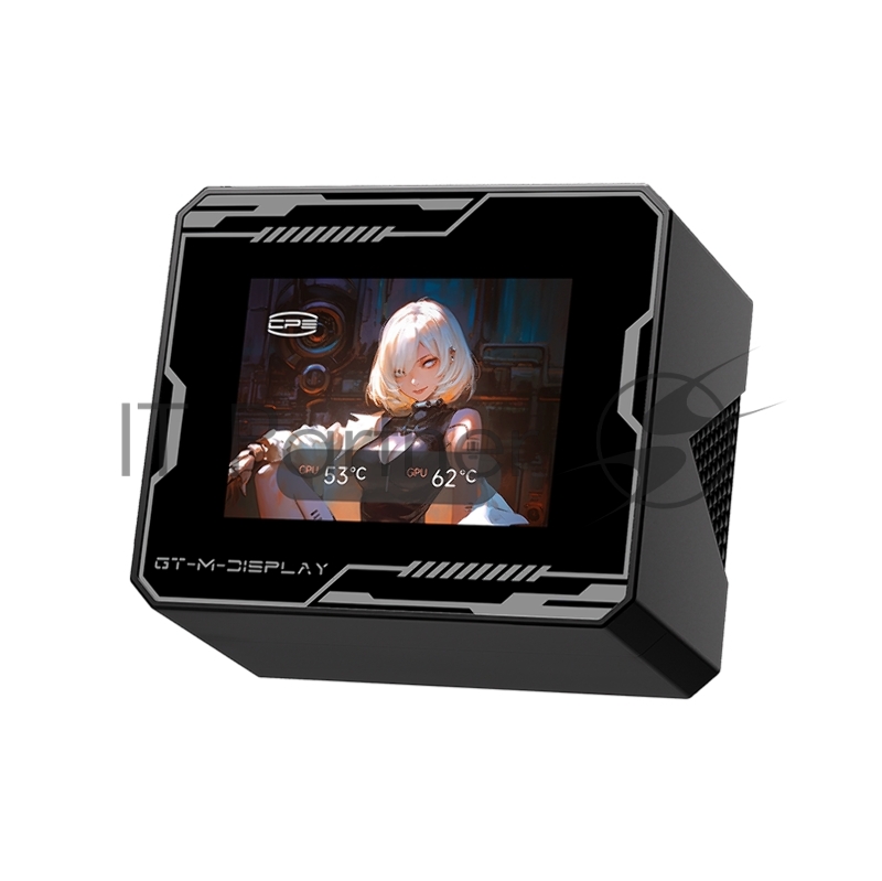 Система охлаждения/ Water Cooling System PCCooler GT360M ARGB Display BK (300W, 360mm, LED temp., Black, ARGB/ Fans: 3x120mm, 75.8CFM, 33.7dBA, 2200RPM/ Pump height 85mm, 15dBA, 2600RPM, Rad thickness 27mm/ S: 1851, 1700, 1200, 115X, AM5, AM4)