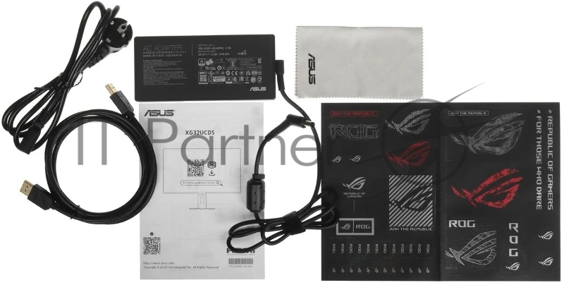 Монитор Asus 31.5 ROG Strix XG32UCDS черный QD OLED LED 0.03ms 16:9 HDMI матовая HAS 1000cd 178гр/178гр 3840x2160 165Hz DP 4K USB 6.6кг