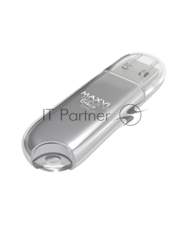 USB флеш-накопитель Maxvi P1 64GB silver (FD64GBUSB20C10P1).