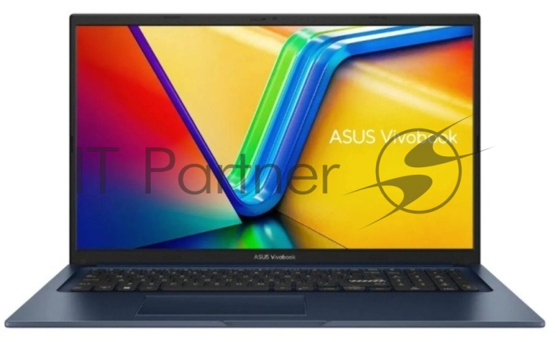 Ноутбук Asus Vivobook 17 X1704VA-AU1108 Core 7 150U 16Gb SSD512Gb Intel Graphics 17.3 IPS FHD (1920x1080) без ОС blue WiFi BT Cam (90NB13X2-M00MU0)
