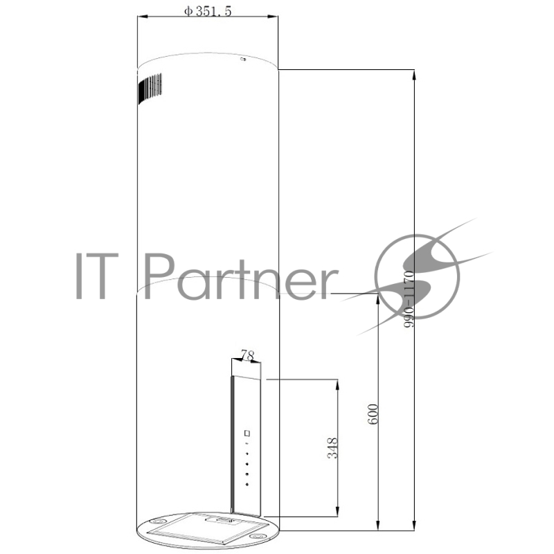 Вытяжка KORTING KHA 35808 DN Cylinder