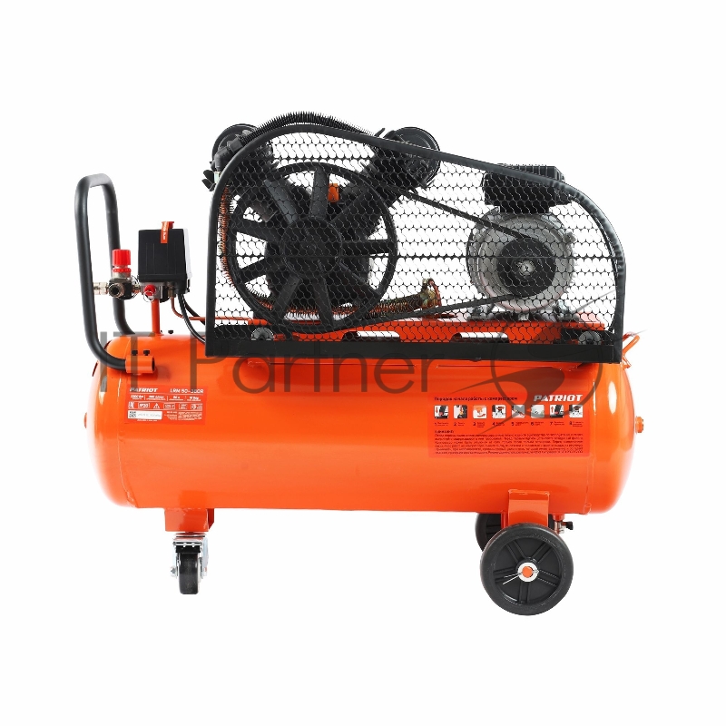 Компрессор PATRIOT LRM 50-380R, 380 л/мин, 10 бар, 2200 Вт, 50 л, быстросъемный 1/4 -2 шт