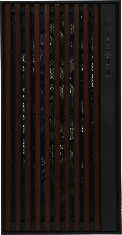 Корпус Formula V Line TimberLine T0 Black, ATX, wood+plastic front, TYPE-C*1, USB3.0*2, FRONT 3x120mm FRGB, REAR 1x120mm FRGB