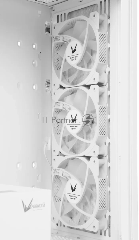 Корпус Formula V Line TimberLine T0 White, ATX, wood+plastic front, TYPE-C*1, USB3.0*2, FRONT 3x120mm FRGB, REAR 1x120mm FRGB