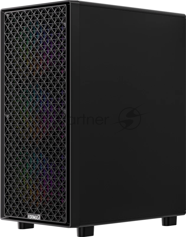 Компьютерный корпус Formula V Line MANA Dynamic Black AR, ATX, TYPE-C*1, USB3.0*2, FRONT 3x120mm ARGB, REAR 1x120mm ARGB