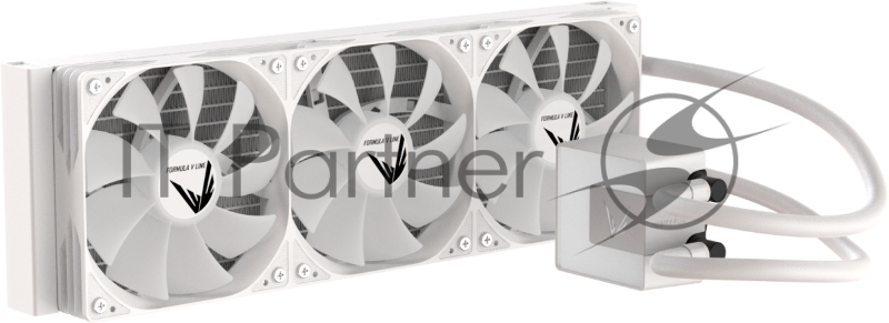 Кулер с водяным охлаждением Formula V Line ICE JET GLOW 360 WH, 360mm, 3x120mm, ARGB fans, LGA115X/1200/1700/1851, AM4/AM5