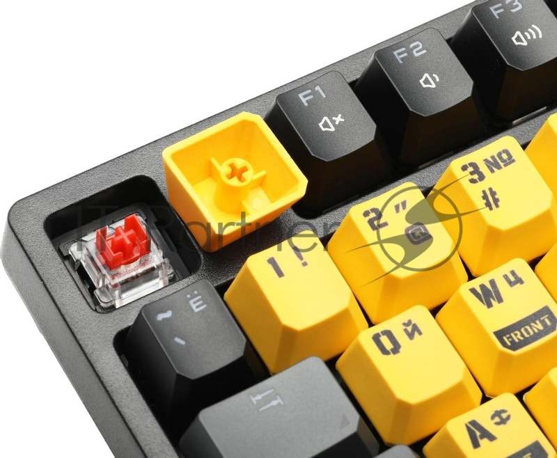 Клавиатура проводная A4Tech Bloody S98 механическая желтый/серый USB for gamer LED (SPORTS LIME)