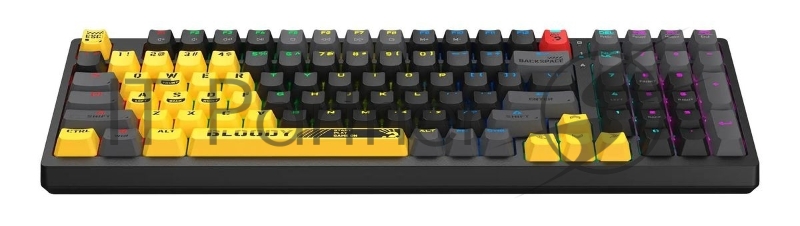 Клавиатура проводная A4Tech Bloody S98 механическая желтый/серый USB for gamer LED (SPORTS LIME)