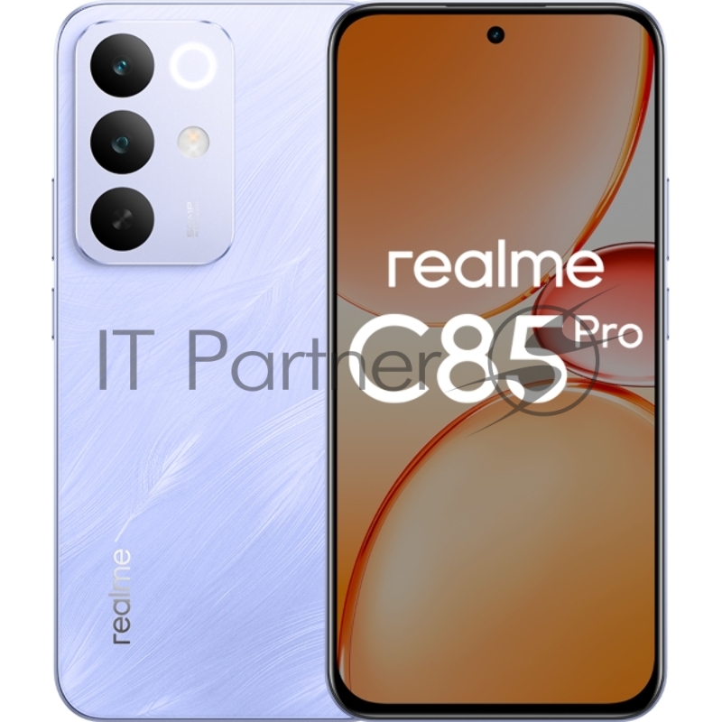 Смартфон Realme RMX5555 C85 Pro 256Gb 8Gb фиолетовый моноблок 3G 4G 6.72 1080x2400 Android 14 50Mpix 802.11 a/b/g/n/ac NFC GPS GSM900/1800 GSM1900 Protect