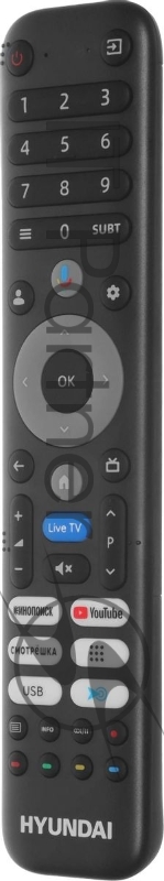 Телевизор LED Hyundai 50 H-LED50BU7011 Google TV Frameless черный 4K Ultra HD 60Hz DVB-T DVB-T2 DVB-C DVB-S DVB-S2 USB WiFi Smart TV