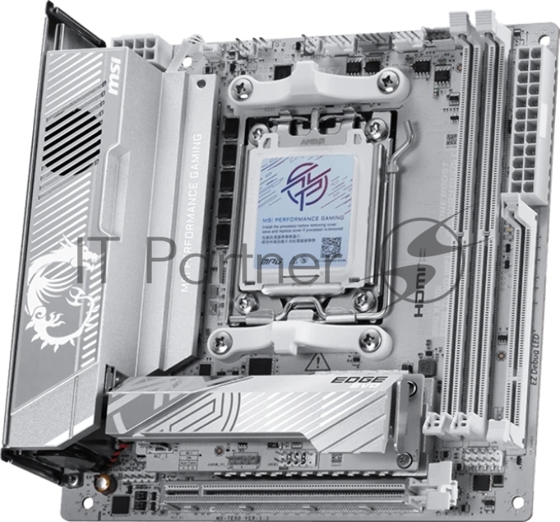 Материнская плата MSI MPG X870I EDGE TI EVO WIFI X870, AM5, 2*DDR5, 1*PCIEx16, 1*M.2, 2*TypeC, 5*USB3.2Gen2, 2*USB3.2Gen1, 2*USB2.0, 2*SATA3.0, 5G, 2*Type-C(DP), HDMI, ITX, RTL