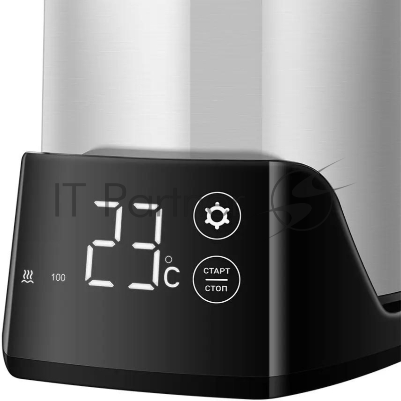 Чайник электрический Kitfort КТ-6691 1.5л. 1500Вт черный/нержавеющая сталь корпус: нерж.сталь/пластик