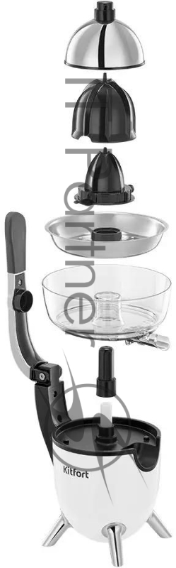 Соковыжималка цитрусовая Kitfort КТ-1168 100Вт рез.сок.:250мл. белый/черный