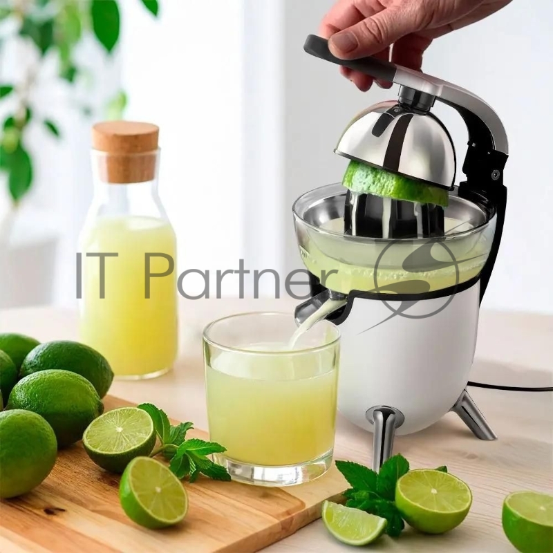 Соковыжималка цитрусовая Kitfort КТ-1168 100Вт рез.сок.:250мл. белый/черный