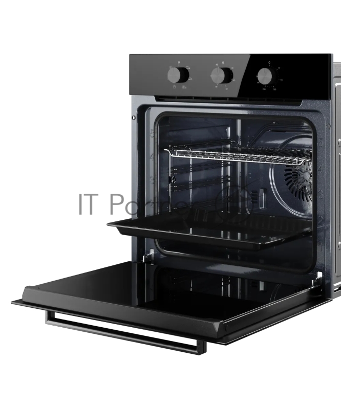 Духовой шкаф Kuppersberg HO 603 Black line, High-Tech, 78 л, поворотное управление, таймер, 6 режимов, макс. температура 310 градусов, цвет черный, цвет фурнитуры черный