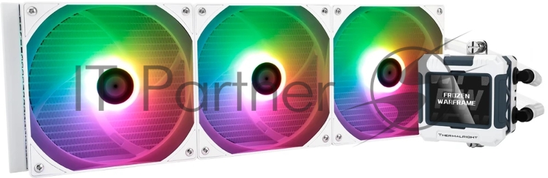 Водяное охлаждение для процессора Thermalright Frozen Warframe 420 ARGB (420mm, LED, White, ARGB/ Fans: 3x140mm, 88.7CFM, 29.8dBA, 1750RPM/ Pump height 60mm, 23dBA, 3000RPM, Rad thickness 27mm/ S: 1851, 1700, 1200, 115X, 2011, 2066, AM5, AM4)