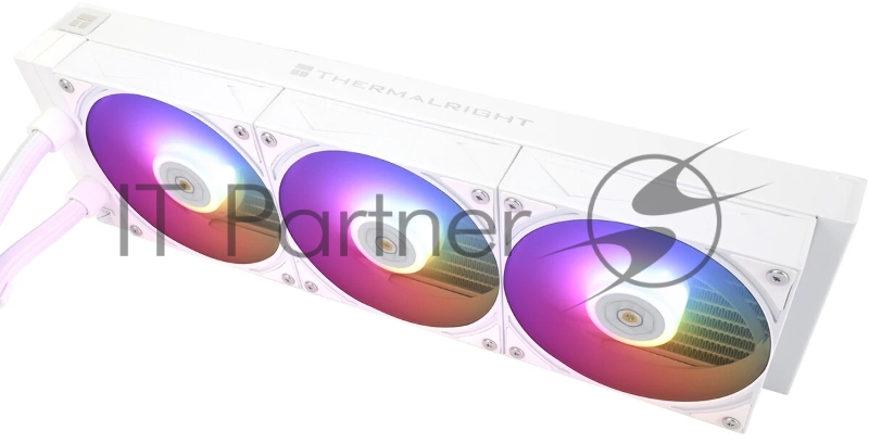 Водяное охлаждение для процессора Thermalright Grand Vision 360 (360mm, LED, White, ARGB/ Fans: 3x120mm, 80.45CFM, 29.4dBA, 2150RPM/ Pump height 72.5mm, 6400RPM, Rad thickness 27mm/ S: 1700, 1200, 1851, 115X, 2011, 2066, AM5, AM4)