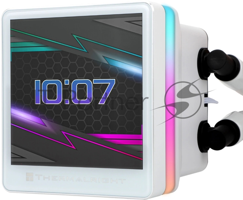 Водяное охлаждение для процессора Thermalright Grand Vision 360 (360mm, LED, White, ARGB/ Fans: 3x120mm, 80.45CFM, 29.4dBA, 2150RPM/ Pump height 72.5mm, 6400RPM, Rad thickness 27mm/ S: 1700, 1200, 1851, 115X, 2011, 2066, AM5, AM4)