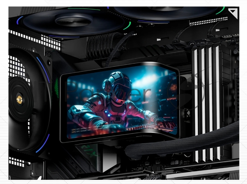 Водяное охлаждение для процессора Thermalright Wonder Vision 360 Turbo (360mm, LED, Black, ARGB/ Fans: 3x120mm, 120.38CFM, 44.7dBA, 3000RPM/ Pump height 107mm, 6400RPM, Rad thickness 27mm/ S: 1700, 1200, 1851, 115X, 2011, 2066, AM5, AM4)