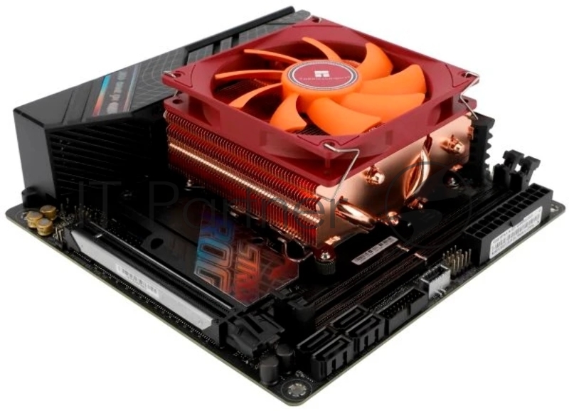 Кулер для процессора Thermalright AXP-90 X53 Full (4-pin PWM, 38mm, Cu/Cu, 4x6mm, 1x92mm, 42.58CFM, 22.4dBA, 2700RPM, S: 1851/1700/1200/115X, AM5/AM4, orange, red)