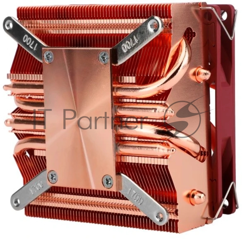 Кулер для процессора Thermalright AXP-90 X53 Full (4-pin PWM, 38mm, Cu/Cu, 4x6mm, 1x92mm, 42.58CFM, 22.4dBA, 2700RPM, S: 1851/1700/1200/115X, AM5/AM4, orange, red)
