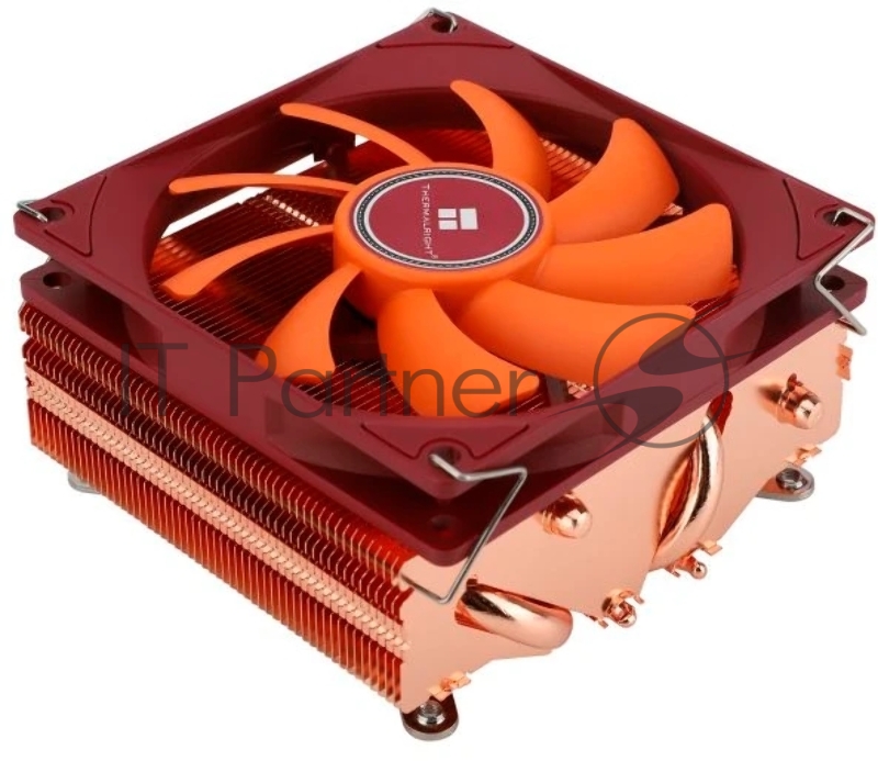 Кулер для процессора Thermalright AXP-90 X53 Full (4-pin PWM, 38mm, Cu/Cu, 4x6mm, 1x92mm, 42.58CFM, 22.4dBA, 2700RPM, S: 1851/1700/1200/115X, AM5/AM4, orange, red)