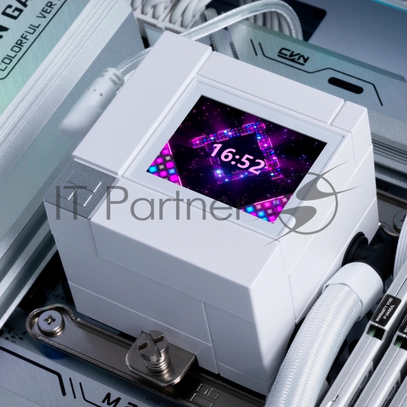 Система жидкостного охлаждения Thermalright Core Matrix 240 Vision (240mm, LED, White, ARGB/ Fans: 2x120mm, 68.9CFM, 28.2dBA, 2000RPM/ Pump height 64.4mm, Rad thickness 27mm/ S: 1700, 1200, 1851, 115X, AM5, AM4)