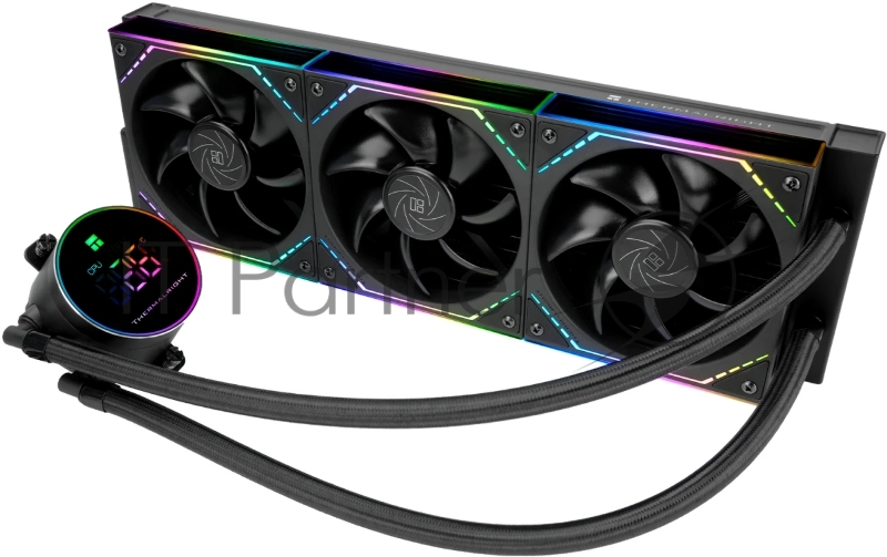 Система жидкостного охлаждения Thermalright Frozen Magic 360 Digital V2 (360mm, LED temp., Black, ARGB/ Fans: 3x120mm, 68.9CFM, 28.2dBA, 2000RPM/ Pump height 54.4mm, Rad thickness 27mm/ S: 1700, 1200, 1851, 115X, AM5, AM4)