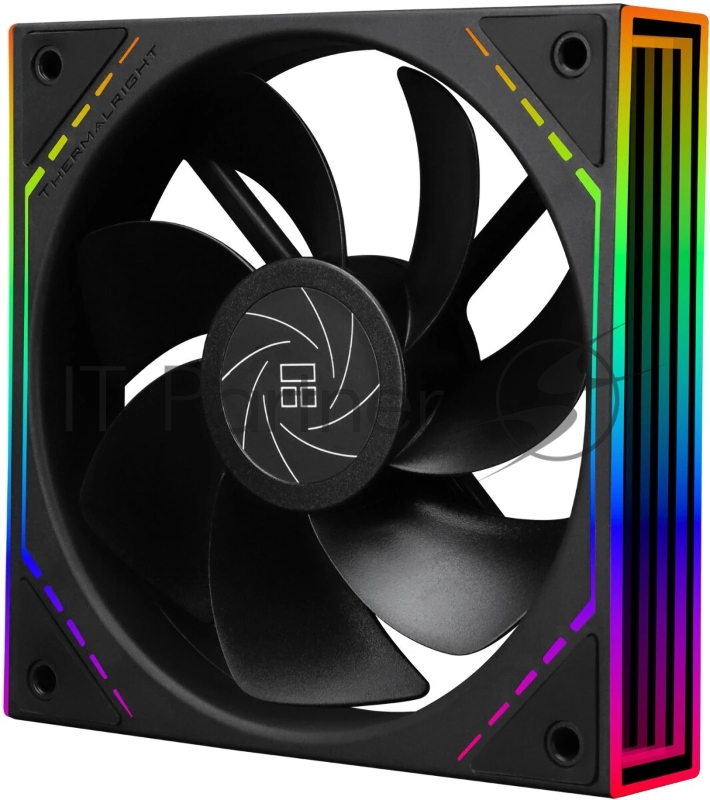 Кулер для корпуса Thermalright TL-M12R Reverse (124x120x25mm, 4-pin PWM, ARGB, 42.6CFM, 23.2dBA, 1500RPM, Black)