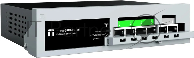 Коммутатор Netis ST106GPDI-2G-65 6x1Гбит/с 1xКомбо(1000BASE-T/SFP) 4PoE 65W неуправляемый