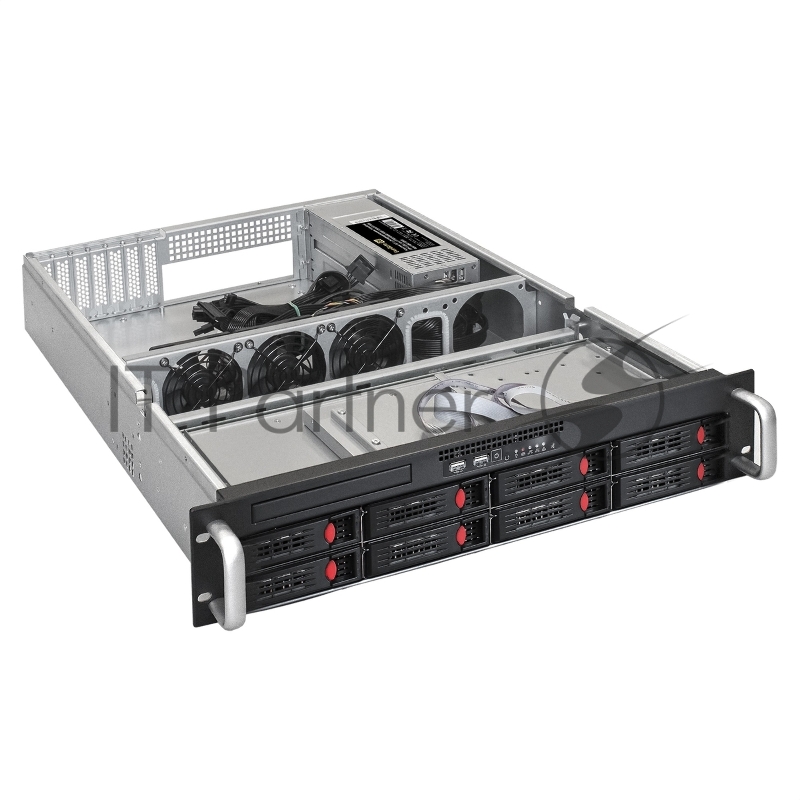 Серверная платформа ExeGate Pro 2U550-HS08 RM 19, высота 2U, глубина 550, Redundant БП 2x1200W, 8xHotSwap, USB
