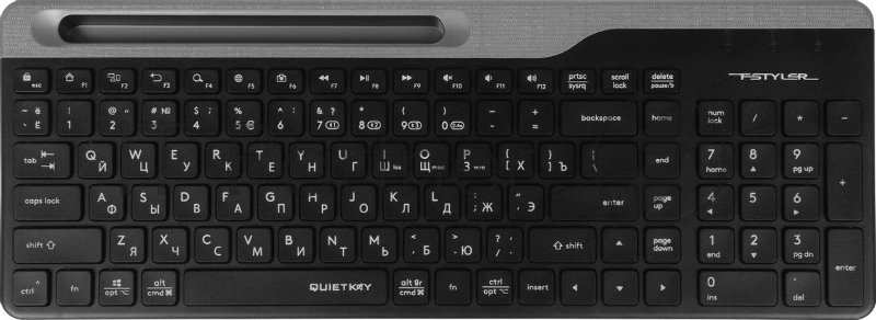 Комплект клавиатура + мышь A4Tech Fstyler FB2535C клав:черный/серый мышь:черный/серый USB беспроводная Bluetooth/Радио slim
