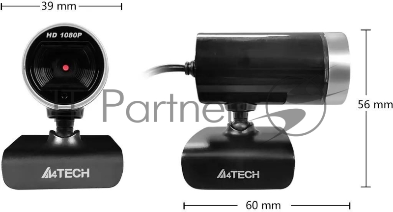Веб-камера A4Tech PK-910H 1920x1080, с микрофоном, черный