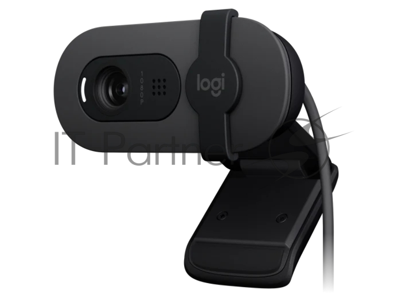 Веб-камера Logitech Webcam Brio 100, 1920x1080, GRAPHITE, защитная шторка