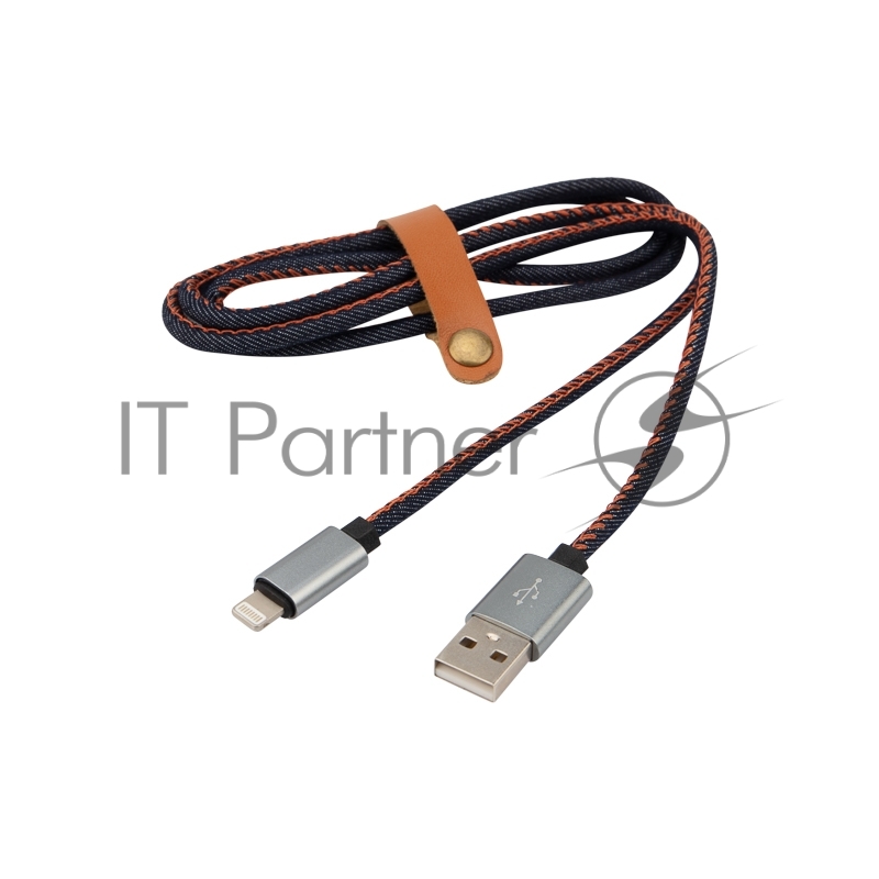 Кабель Rexant USB кабель для iPhone 5/6/7 моделей, шнур в джинсовой оплетке