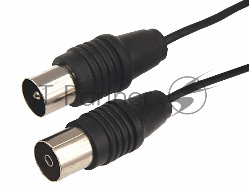 ВЧ кабель Rexant, ТВ гнездо - ТВ штекер, длина 3 метра, чeрный