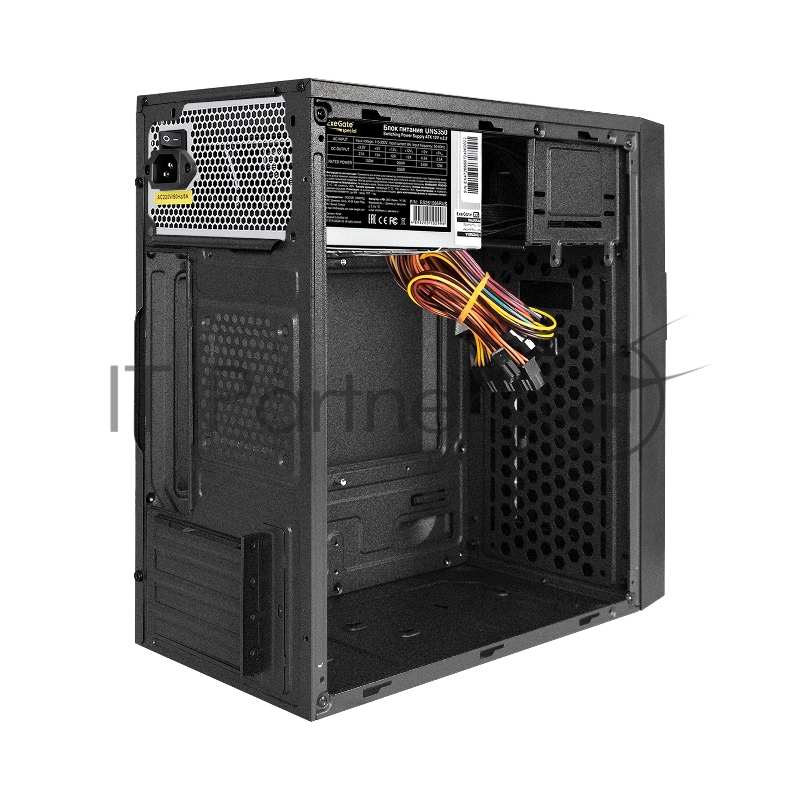 Компьютерный корпус Minitower ExeGate BAA-105-01-UNS350 (mATX, БП UNS350 с вент. 12см, 2*USB, аудио, черный)
