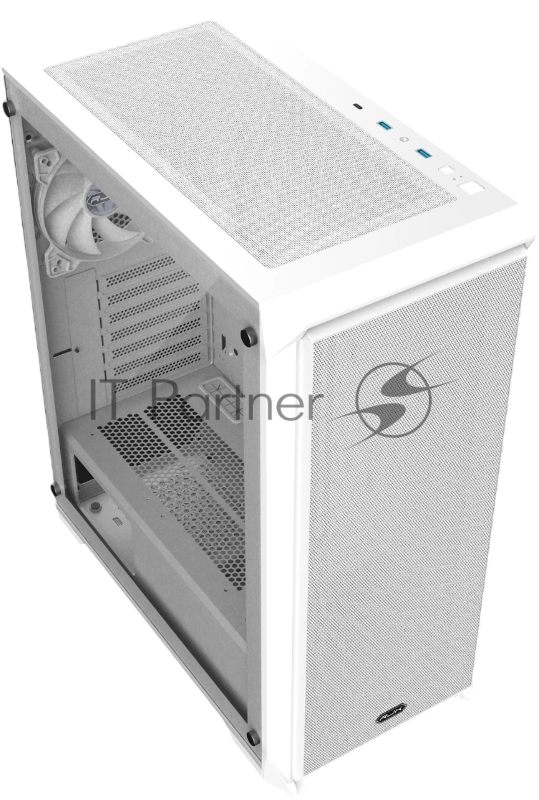 Корпус без блока питания Raijintek ARCADIA 41, Midi-Tower, TG, 1x120mm, 2xUSB-A 3.0 + 1xUSB-C, ATX, mATX, mITX White